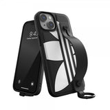 Adidas iPhone 14 Deksel Handstrap Case Svart Hvit
