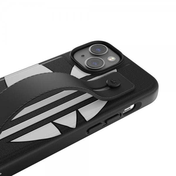 Adidas iPhone 14 Deksel Handstrap Case Svart Hvit