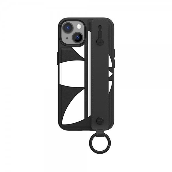 Adidas iPhone 14 Deksel Handstrap Case Svart Hvit