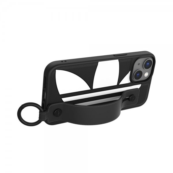 Adidas iPhone 14 Deksel Handstrap Case Svart Hvit