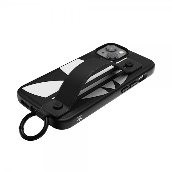 Adidas iPhone 14 Deksel Handstrap Case Svart Hvit