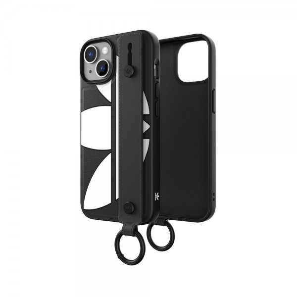 Adidas iPhone 14 Deksel Handstrap Case Svart Hvit