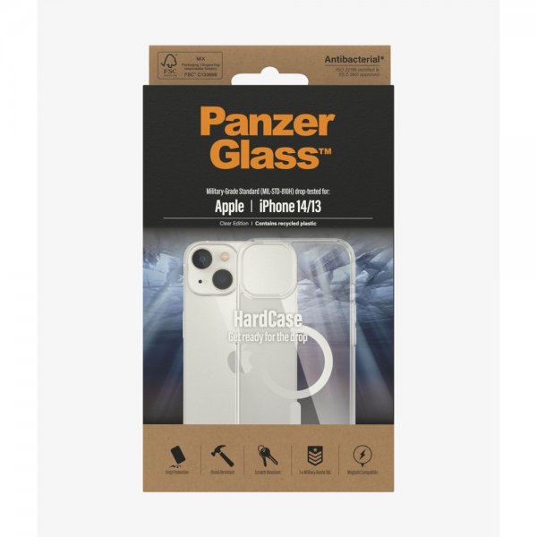 PanzerGlass iPhone 13/iPhone 14 Deksel HardCase MagSafe Transparent