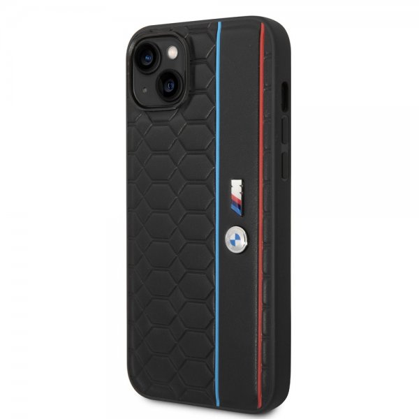 BMW iPhone 14 Deksel Hexagonal Pattern Svart