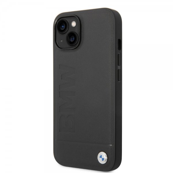 BMW iPhone 14 Deksel Hot Stamp Metal Logo Svart
