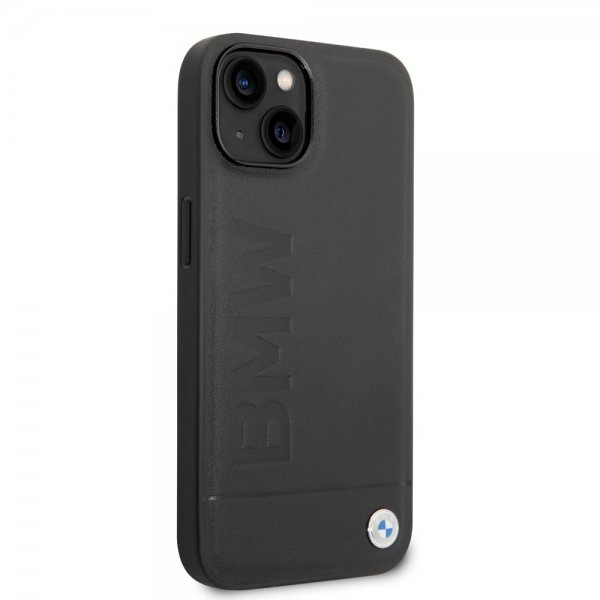 BMW iPhone 14 Deksel Hot Stamp Metal Logo Svart