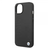 BMW iPhone 14 Deksel Hot Stamp Metal Logo Svart