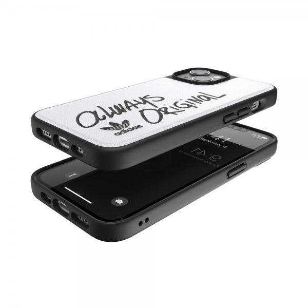 Adidas iPhone 14 Deksel Inlay Embroidery Case Hvit Svart