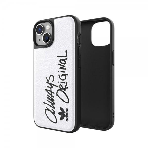 Adidas iPhone 14 Deksel Inlay Embroidery Case Hvit Svart