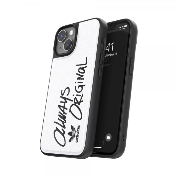 Adidas iPhone 14 Deksel Inlay Embroidery Case Hvit Svart