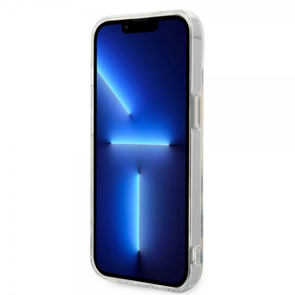 Karl Lagerfeld iPhone 14 Deksel Karl & Choupette Gradient Vit
