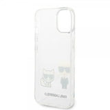 Karl Lagerfeld iPhone 14 Deksel Karl & Choupette Gradient Vit