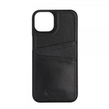 Krusell iPhone 14 Deksel Leather CardCover Svart