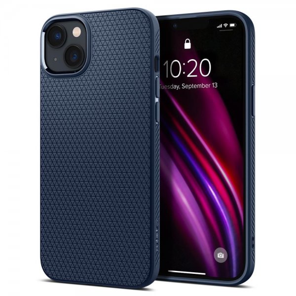 Spigen iPhone 14 Deksel Liquid Air Navy Blue