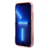 Karl Lagerfeld iPhone 14 Deksel Liquid Glitter Big Logo Rosa