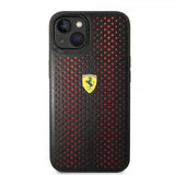 Ferrari iPhone 14 Deksel Logo Perforert Rød
