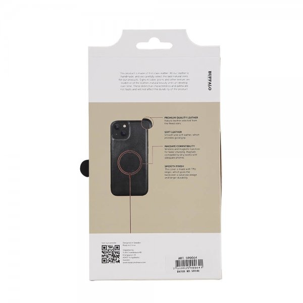 Buffalo iPhone 13/iPhone 14 Deksel MagSeries Svart