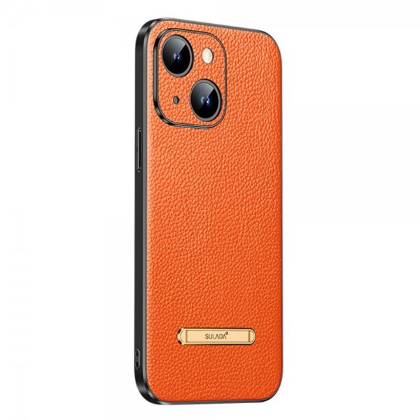 Sulada iPhone 14 Deksel med Stativ Oransje