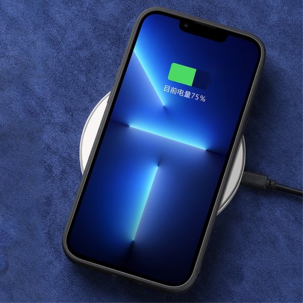 X-Level iPhone 14 Deksel Semsket skinn tekstur Grønn