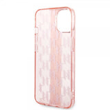 Karl Lagerfeld iPhone 14 Deksel Monogram Vertical Stripe Rosa