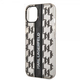 Karl Lagerfeld iPhone 14 Deksel Monogram Vertical Stripe Svart