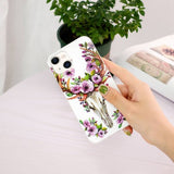 iPhone 14 Deksel Motiv Blomster Og Hjort