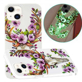 iPhone 14 Deksel Motiv Blomster Og Hjort
