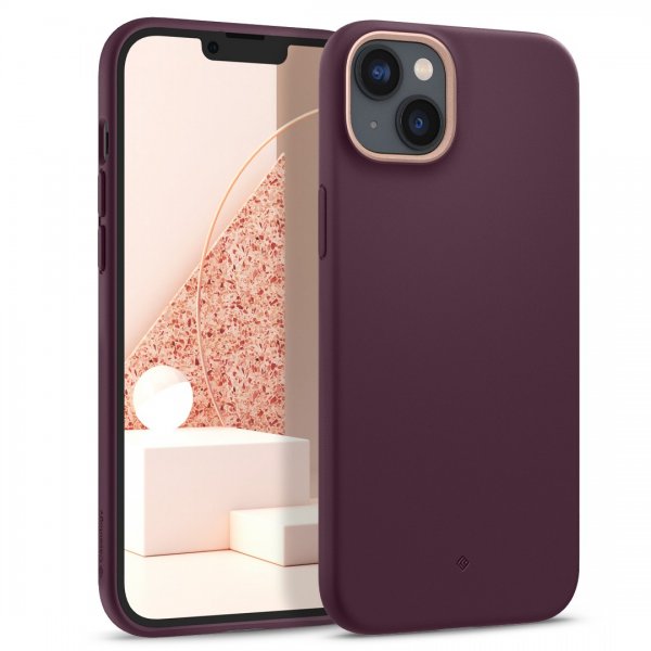 Caseology iPhone 14 Deksel Skjermbeskytter Nano Pop 360 Burgundy Bean
