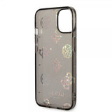 Guess iPhone 14 Deksel Peony Glitter Svart