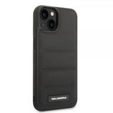 Karl Lagerfeld iPhone 14 Deksel Quilted Nylon Puffy Case Logo Plate Svart