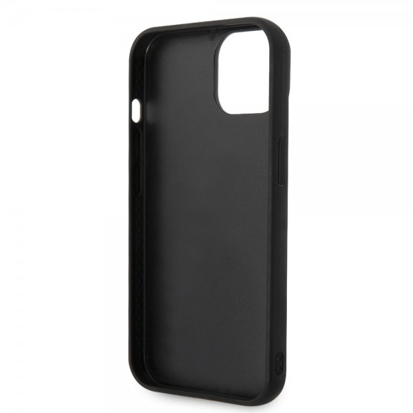 Karl Lagerfeld iPhone 14 Deksel Quilted Nylon Puffy Case Logo Plate Svart