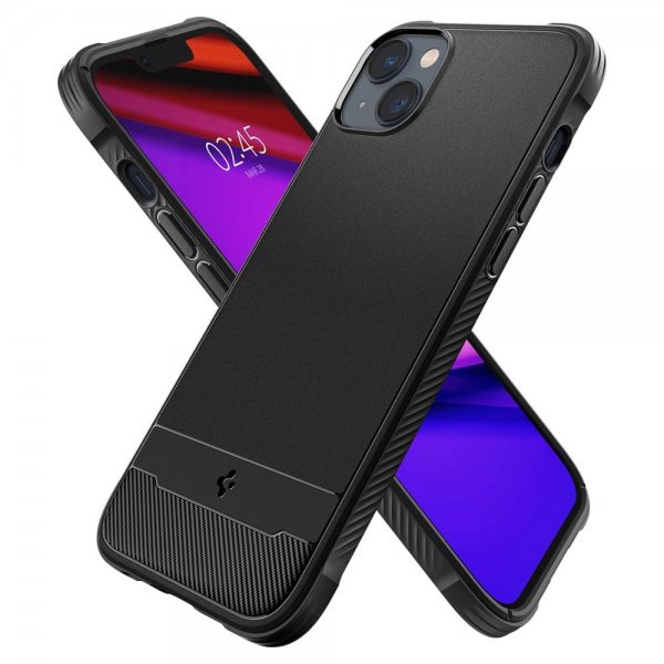 Spigen iPhone 14 Deksel Rugged Armor MagFit Matte Black