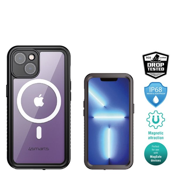 4smarts iPhone 14 Deksel Rugged Case Stark MagSafe Svart