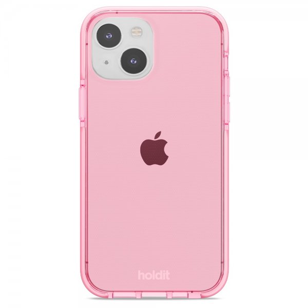 holdit iPhone 14 Deksel Seethru Bright Pink
