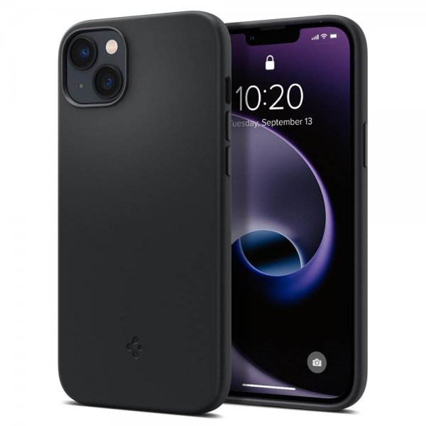 Spigen iPhone 14 Deksel Silicone Fit MagFit Svart