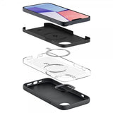 Spigen iPhone 14 Deksel Silicone Fit MagFit Svart