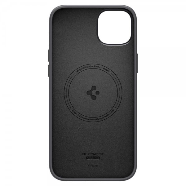 Spigen iPhone 14 Deksel Silicone Fit MagFit Svart