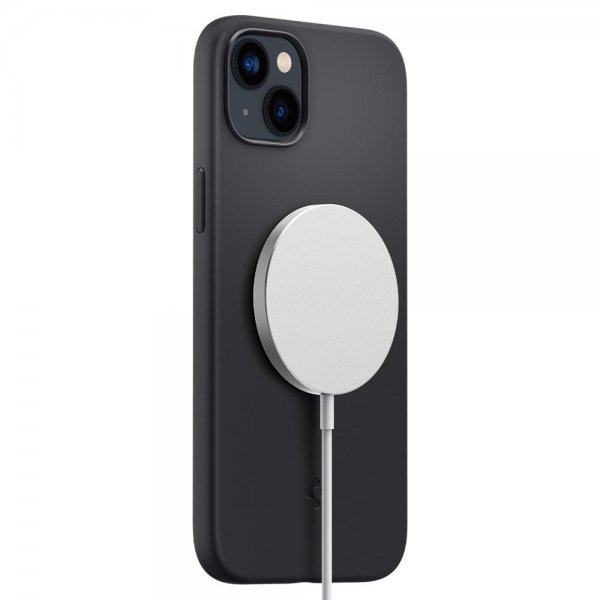 Spigen iPhone 14 Deksel Silicone Fit MagFit Svart