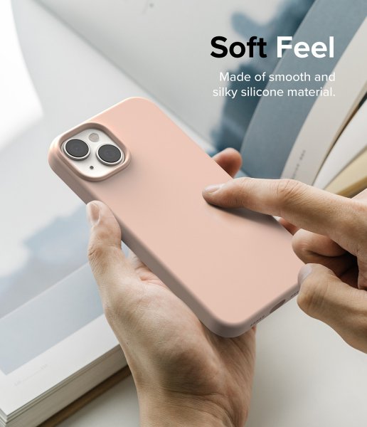 Ringke iPhone 14 Deksel Silikoni Pink Sand