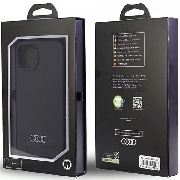 Audi iPhone 14 Deksel Silikoni Svart