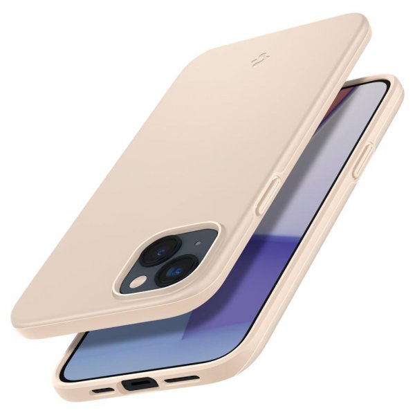 Spigen iPhone 14 Deksel Thin Fit Sand Beige
