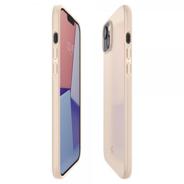Spigen iPhone 14 Deksel Thin Fit Sand Beige