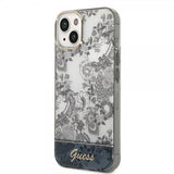 Guess iPhone 14 Deksel Toile de Jouy Grå