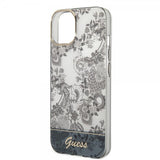 Guess iPhone 14 Deksel Toile de Jouy Grå