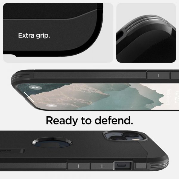 Spigen iPhone 14 Deksel Tough Armor MagFit Svart