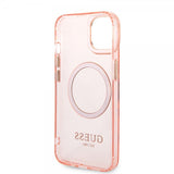 Guess iPhone 14 Deksel Translucent MagSafe Rosa
