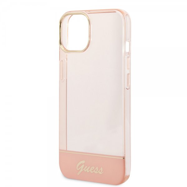 Guess iPhone 14 Deksel Translucent Rosa