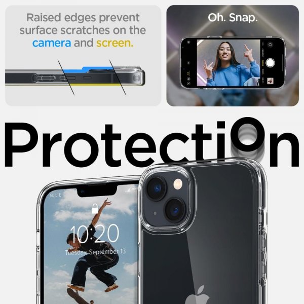 Spigen iPhone 14 Deksel Ultra Hybrid Crystal Clear