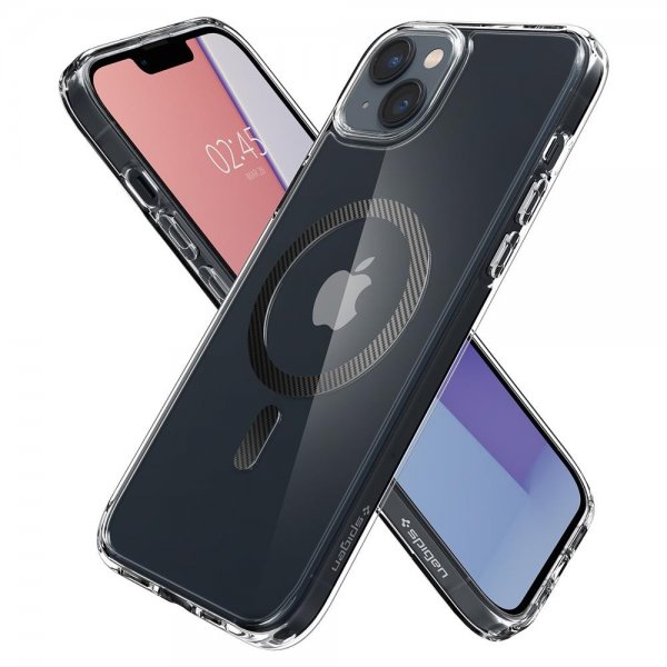 Spigen iPhone 14 Deksel Ultra Hybrid MagFit Carbon Fiber