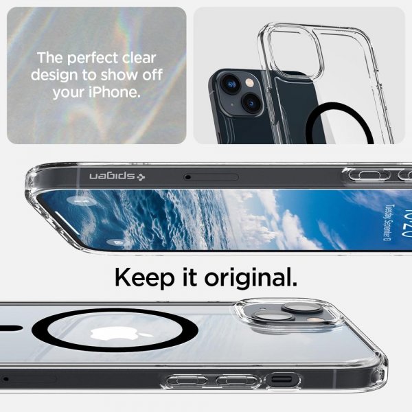 Spigen iPhone 14 Deksel Ultra Hybrid MagFit Svart